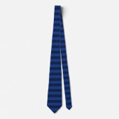 Cravate Rayure horizontale bleu marine et bleu foncé (Devant)