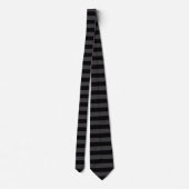 Cravate Rayure horizontale noire et gris foncé (Dos)