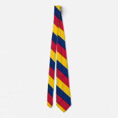 Cravate Rayure jaune et rouge bleue d'université (Dos)