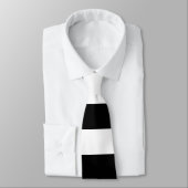 Cravate Rayure noire et blanche (Attaché)