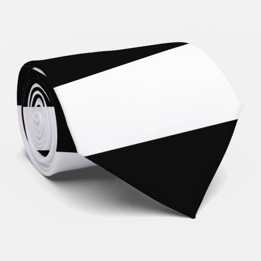 Cravate Rayure noire et blanche (Roulé)