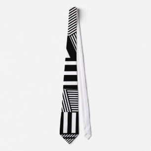 Cravate Rayure noire et blanche classique