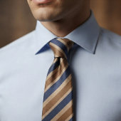 Cravate Rayure Répétitive Navy Camel Côtière