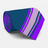 Cravate Rayure violette d'université de lilas et d'indigo (Roulé)