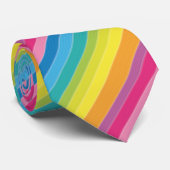 Cravate Rayures arc-en-ciel (Roulé)