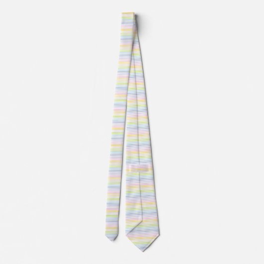 Cravate Rayures arc-en-ciel Pastel (Dos)