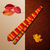 Cravate rayures automnales audacieuses - couleurs vives