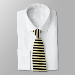 Cravate Rayures beiges et noires