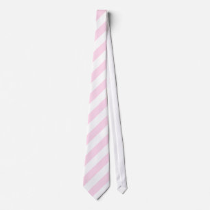 Cravate Rayures blanches et rose-clair
