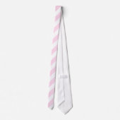 Cravate Rayures blanches et rose-clair (Dos)