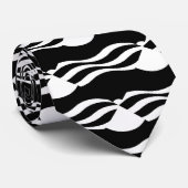 Cravate rayures blanches ondulées sur un arrière - plan no (Roulé)