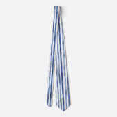Cravate Rayures Bleu Blanc (Dos)