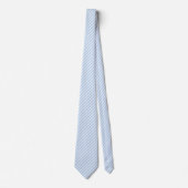 Cravate Rayures Bleu Clair et Blanc (Devant)