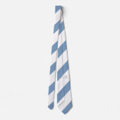 Cravate Rayures Bleu Poussiéreux et Blanc  (Dos)