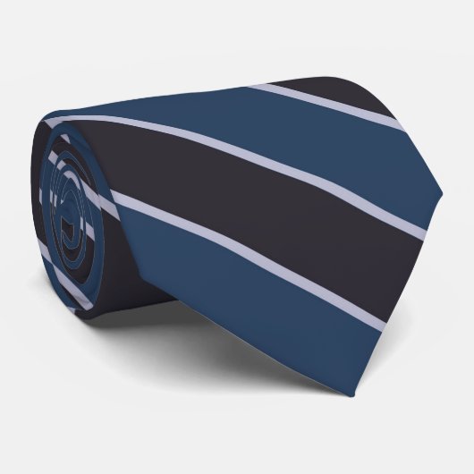 Cravate Rayures bleu verdâtre et lavande foncé (Roulé)