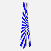 Cravate rayures bleues blanches (Devant)