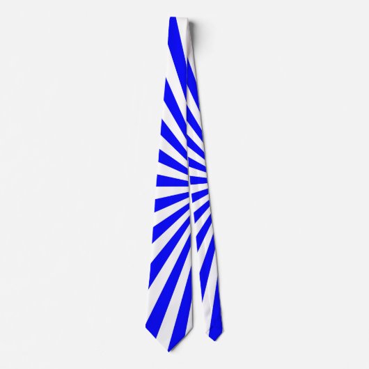 Cravate rayures bleues blanches (Devant)