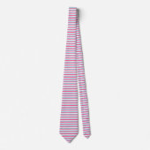 Cravate Rayures bleues de rose indien, blanches et en (Devant)
