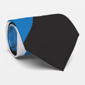 Cravate Rayures bleues et noires (Roulé)