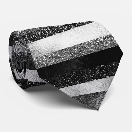 Cravate Rayures brillantes (Roulé)