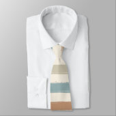 Cravate Rayures Brosse Boho Tons Terreux Sans Couture (Attaché)