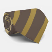Cravate Rayures Brown jaunes (Roulé)