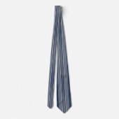 Cravate Rayures Classiques Bleu et Blanc  (Dos)