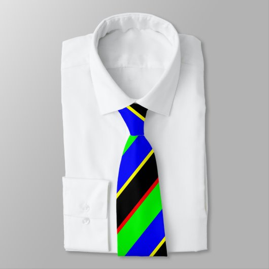 Cravate rayures colorées (Attaché)