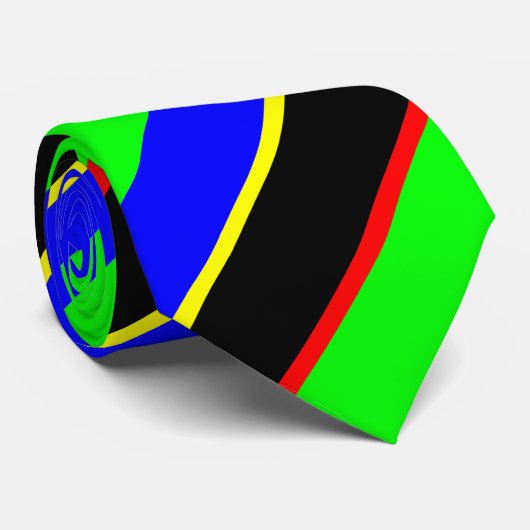 Cravate rayures colorées (Roulé)