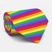 Cravate Rayures colorées par arc-en-ciel (Roulé)