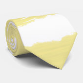 Cravate Rayures d'aquarelle jaune blanc (Roulé)