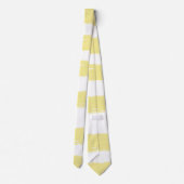 Cravate Rayures d'aquarelle jaune blanc (Dos)