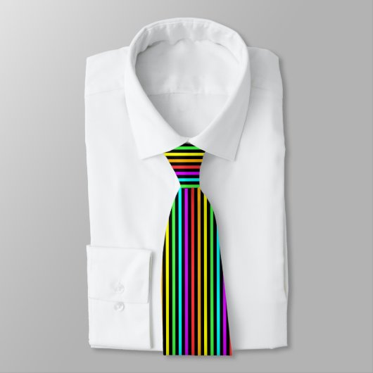 Cravate Rayures d'arc-en-ciel (Attaché)