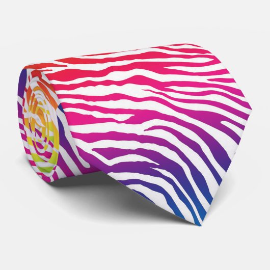 Cravate Rayures d'arc-en-ciel (Roulé)