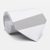 Cravate Rayures de bonbon modernes gris blanc (Roulé)