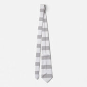 Cravate Rayures de bonbon modernes gris blanc (Dos)
