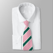Cravate Rayures de bonbon rose et vert (Attaché)