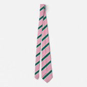 Cravate Rayures de bonbon rose et vert (Dos)