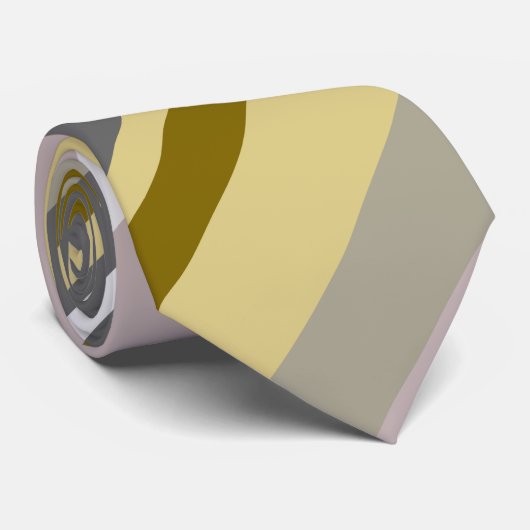 Cravate Rayures de brun, beiges et grises rustiques (Roulé)