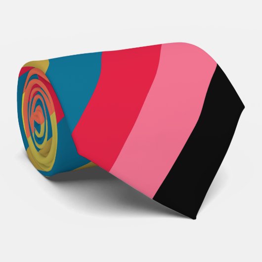 Cravate Rayures de cascade arc-en-ciel (Roulé)