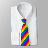 Cravate Rayures de drapeau gay (Attaché)