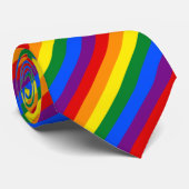 Cravate Rayures de drapeau gay (Roulé)