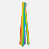 Cravate Rayures de fierté : Drapeau arc-en-ciel vertical (Devant)