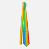 Cravate Rayures de fierté : Drapeau arc-en-ciel vertical (Dos)