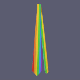 Cravate Rayures de fierté : Drapeau arc-en-ciel vertical