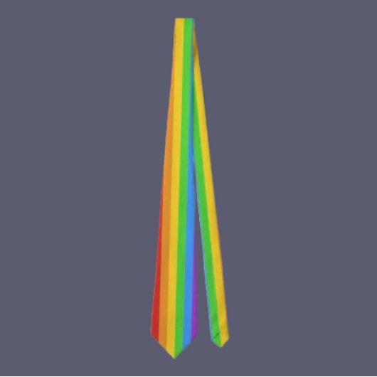 Cravate Rayures de fierté : Drapeau arc-en-ciel vertical