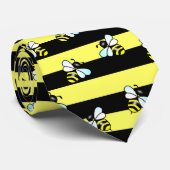 Cravate Rayures de guêpe et motif rayé de guêpes de bande (Roulé)