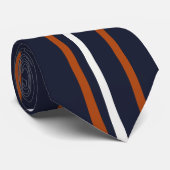 Cravate Rayures de marine et de rouille (Roulé)