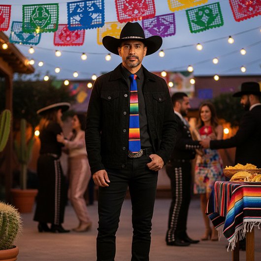 Cravate rayures de sarape colorées