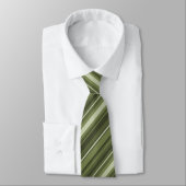 Cravate Rayures de vert olive (Attaché)